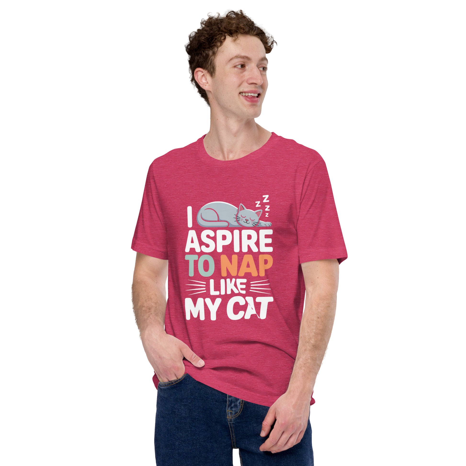 I Aspire to Nap Like My Cat unisex t-shirt