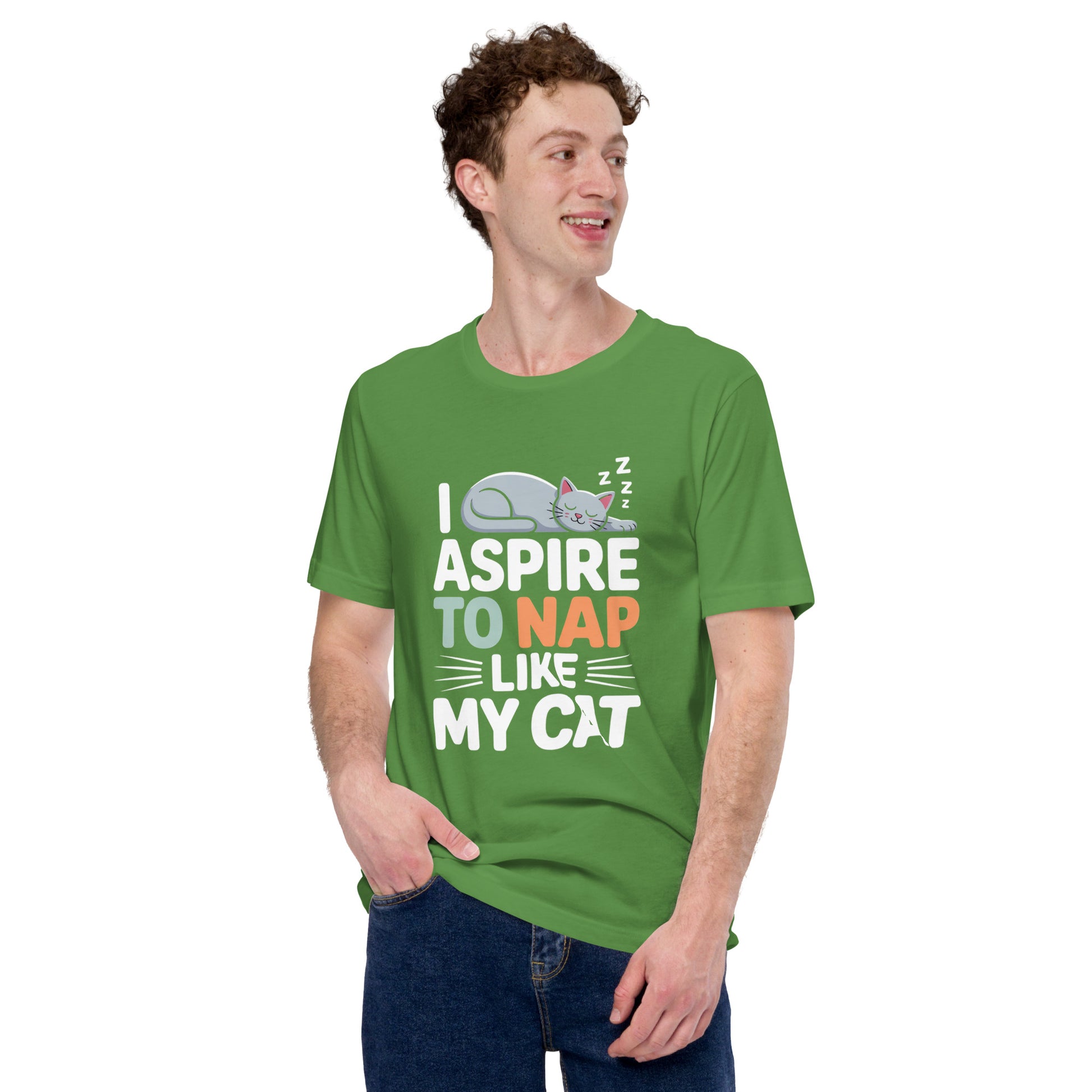 I Aspire to Nap Like My Cat unisex t-shirt