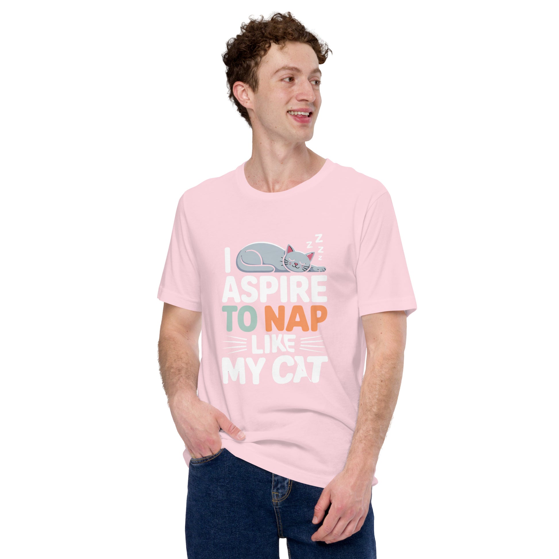 I Aspire to Nap Like My Cat unisex t-shirt