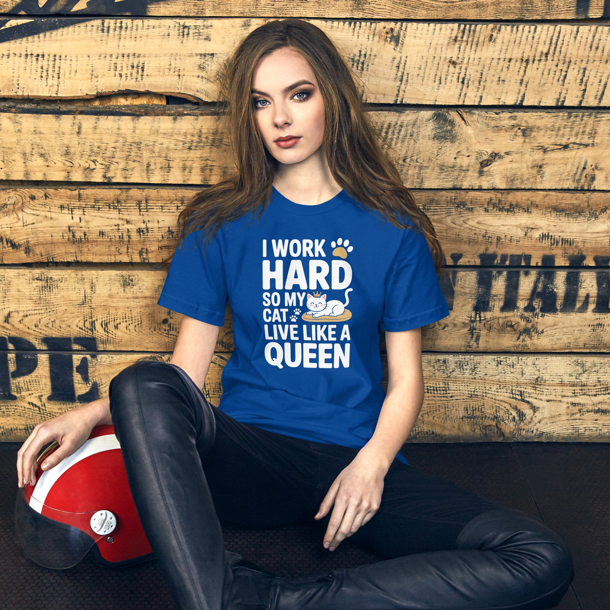 I Work Hard So My Cat Live Like a Queen unisex t-shirt