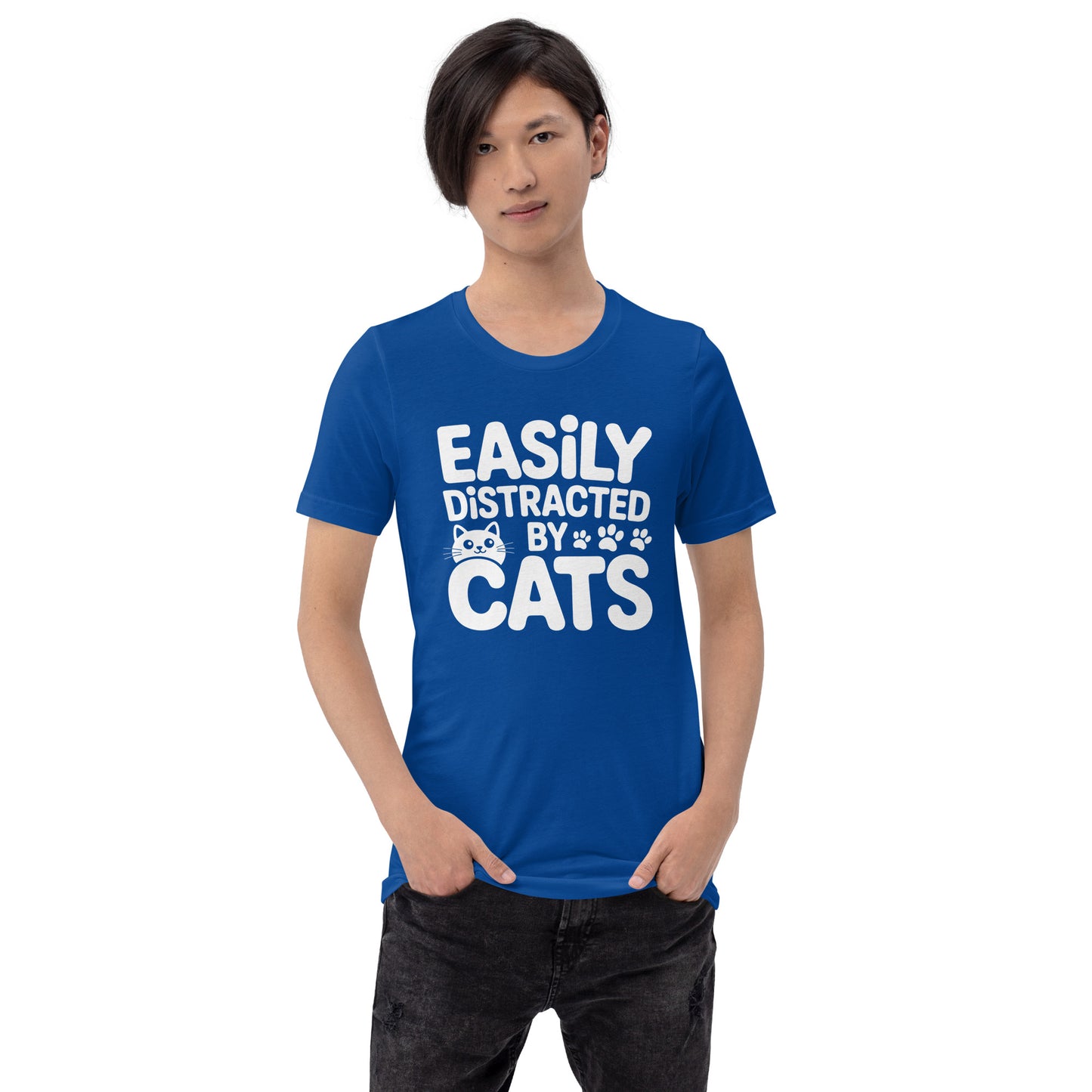 Easily Distracted by Cats unisex t-shirt